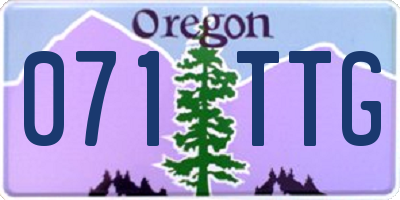 OR license plate 071TTG