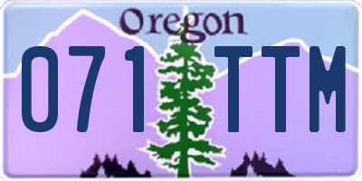 OR license plate 071TTM
