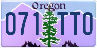 OR license plate 071TTO