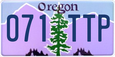 OR license plate 071TTP