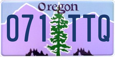 OR license plate 071TTQ