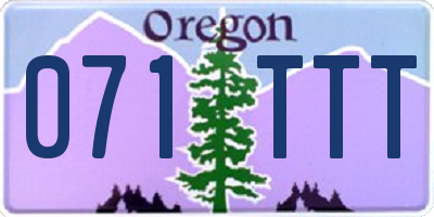 OR license plate 071TTT