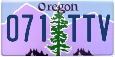 OR license plate 071TTV