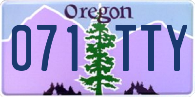 OR license plate 071TTY