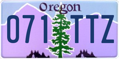 OR license plate 071TTZ