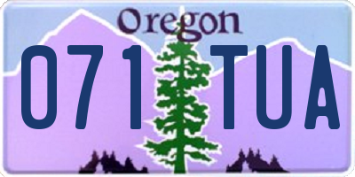 OR license plate 071TUA