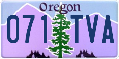 OR license plate 071TVA