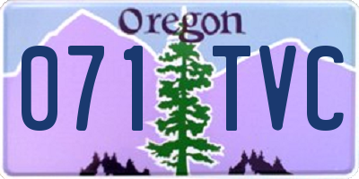 OR license plate 071TVC