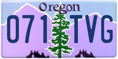 OR license plate 071TVG