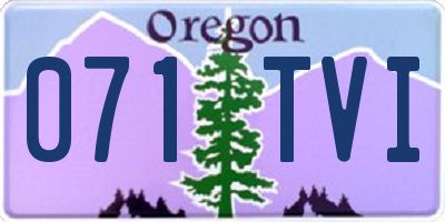 OR license plate 071TVI