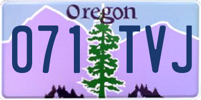OR license plate 071TVJ