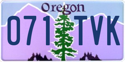 OR license plate 071TVK