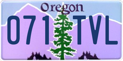 OR license plate 071TVL