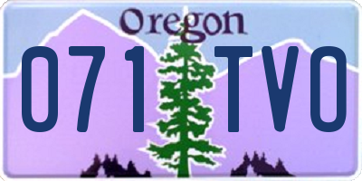 OR license plate 071TVO