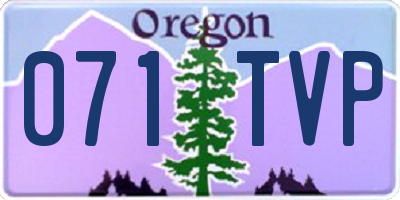 OR license plate 071TVP
