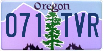 OR license plate 071TVR