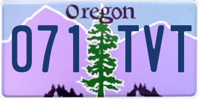 OR license plate 071TVT