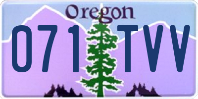 OR license plate 071TVV