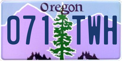 OR license plate 071TWH