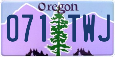 OR license plate 071TWJ