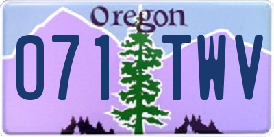 OR license plate 071TWV