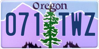 OR license plate 071TWZ