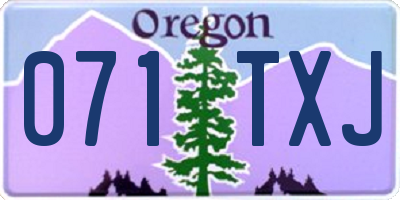 OR license plate 071TXJ