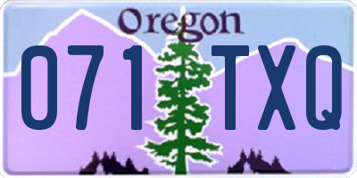OR license plate 071TXQ