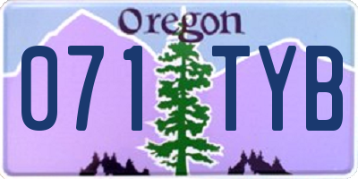 OR license plate 071TYB