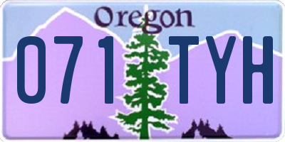 OR license plate 071TYH