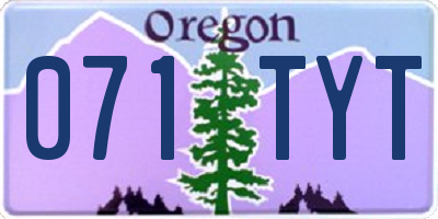 OR license plate 071TYT