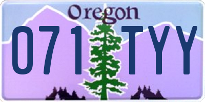OR license plate 071TYY