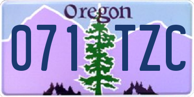OR license plate 071TZC