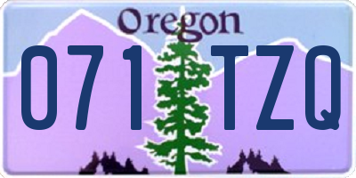 OR license plate 071TZQ