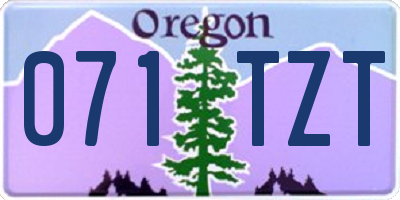 OR license plate 071TZT