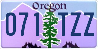 OR license plate 071TZZ