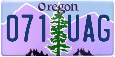 OR license plate 071UAG
