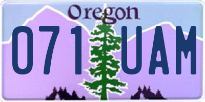 OR license plate 071UAM