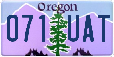 OR license plate 071UAT