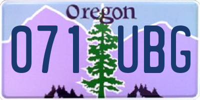 OR license plate 071UBG