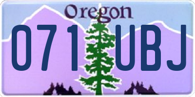 OR license plate 071UBJ