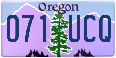 OR license plate 071UCQ