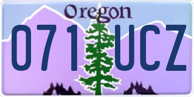 OR license plate 071UCZ