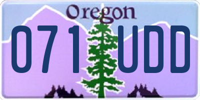 OR license plate 071UDD