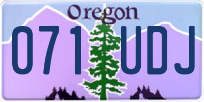 OR license plate 071UDJ