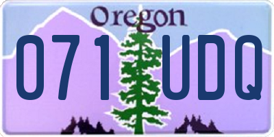 OR license plate 071UDQ