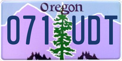 OR license plate 071UDT