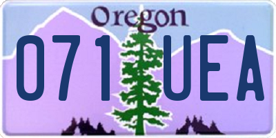 OR license plate 071UEA