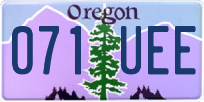 OR license plate 071UEE