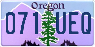 OR license plate 071UEQ